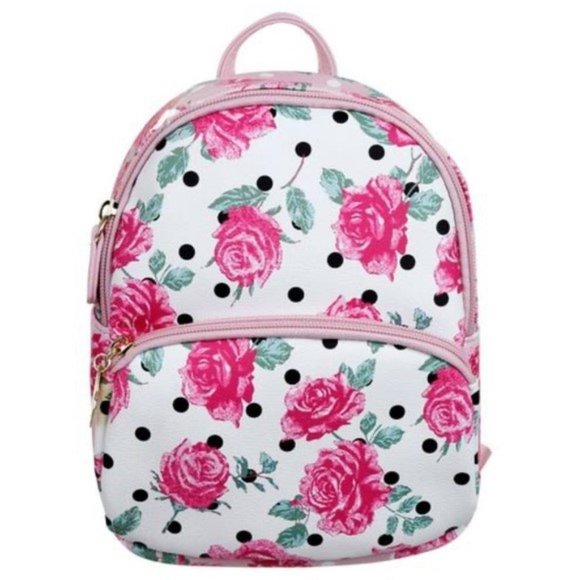 Betsey Johnson Handbags - Betsey Johnson Luv Betsey Faux Leather Floral Polka Dot Peyton Fashion Backpack